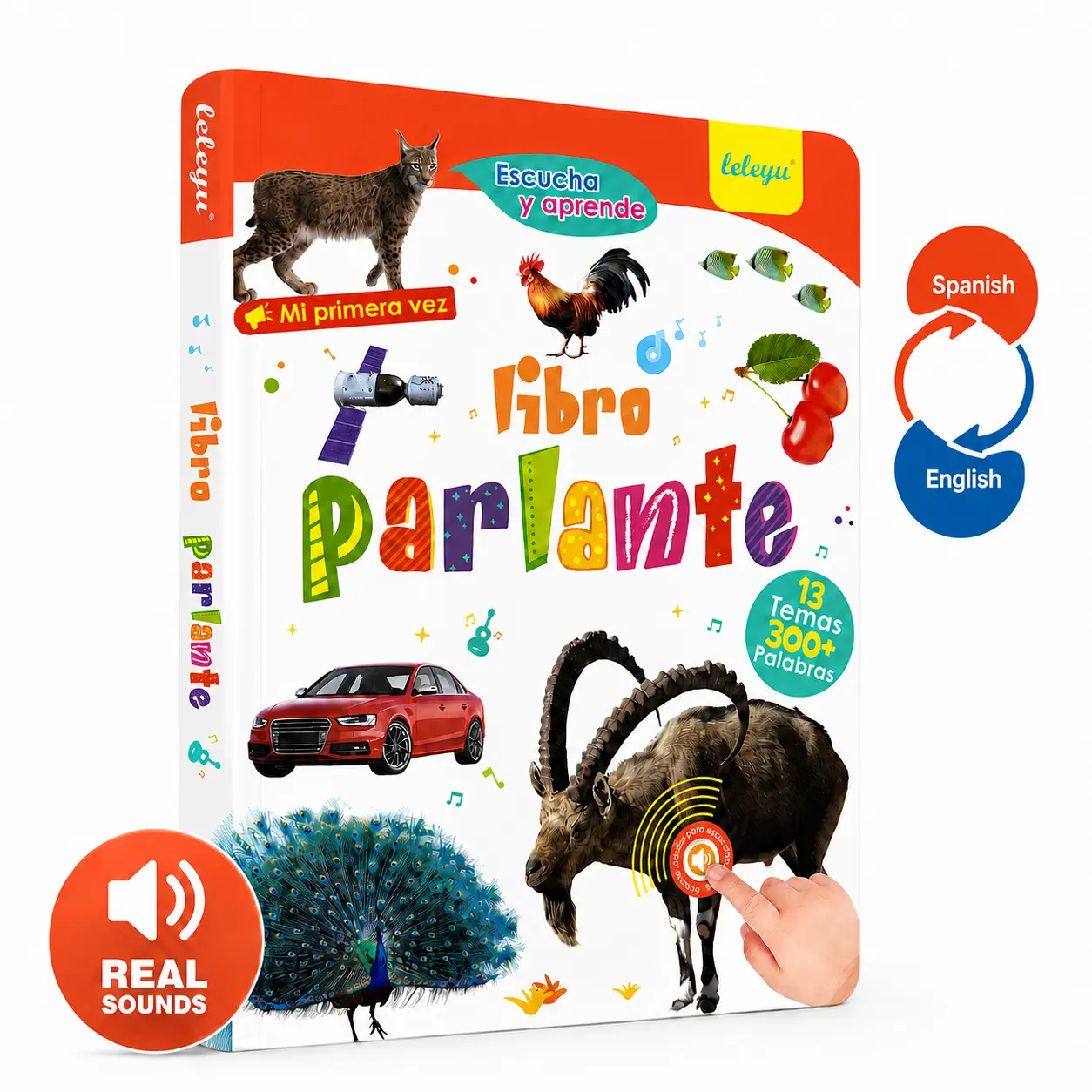 This bilingual (English and Spanish) interactive educational toy is suitable for children aged 1 to 8. It's a bilingual audio book for early language learning, featuring over 300 words and 13 themes. It's the perfect gift for toddlers.
