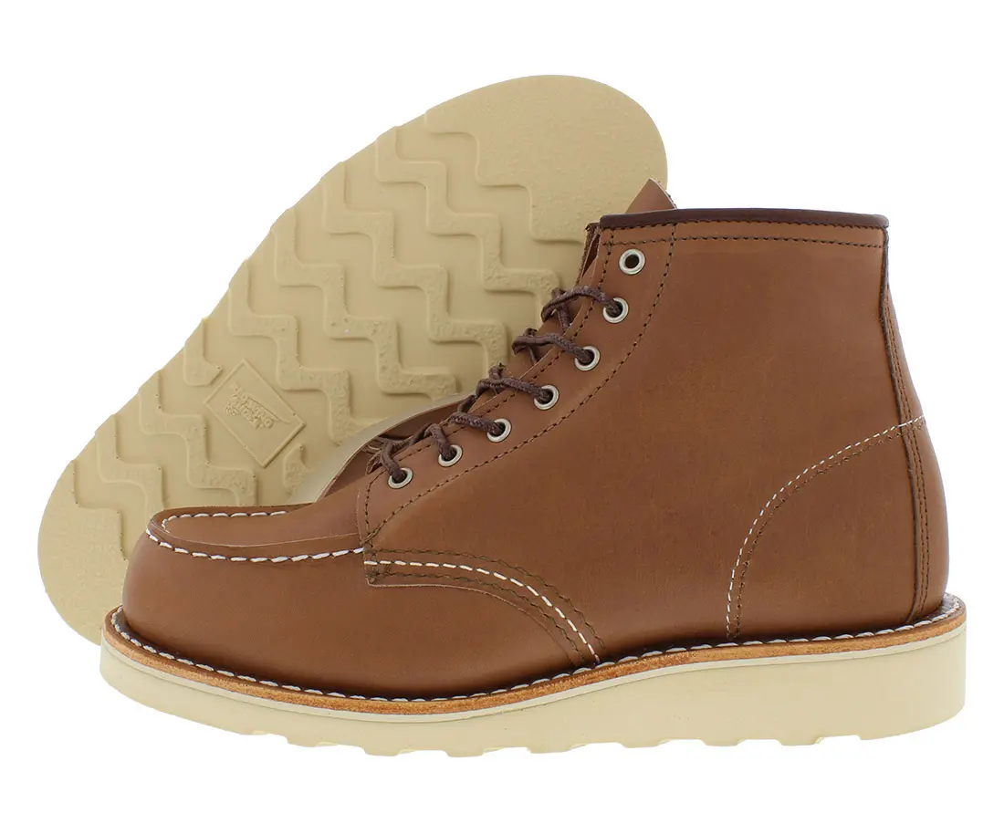 Red Wing Women's Classic Moc Toe 6-Inch Leather Boot, Heritage Workwear Style with a Comfortable Crepe Rubber Sole