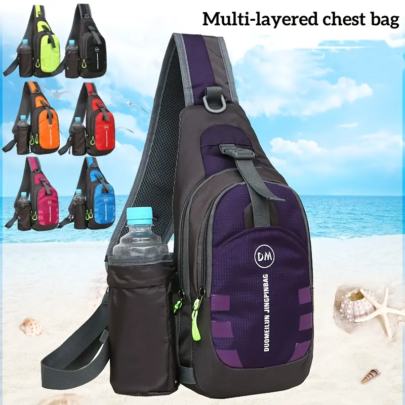 New Lightweight Sports Travel Shoulder Bag, Casual Chest Bag, Easy And Versatile Unisex Shoulder Bag, Outdoor Cycling Multi-Functional Small Backpack Crossbody Bag
