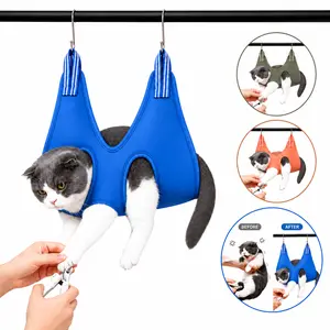 Breathable Dog Grooming Hammock Harness for Cats & Small Dogs, Pet Hanging Sling for Nail Trimming, Claw Care, Grooming, Ear Cleaning, and Medication Administration
