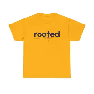 Rooted Unisex Heavy Cotton Tee - Relaxed Vibe for Nature Lovers, Perfect for Casual Days, Gifts, Fall Fashion, Comfortable Wear Boohooman graphic christian clothing
