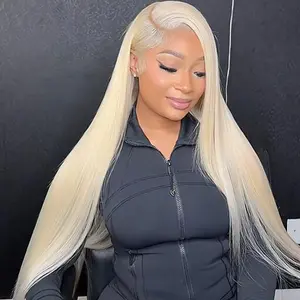 Tuneful 40 Inch 613 Lace Frontal Wig Human Hair Blonde 13X6 HD Transparent Lace Front Wigs Human Hair 180% Density Blonde Wigs For Women 613 Straight Lace Frontal Wig Pre Plucked
