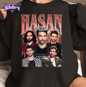 Hasan Piker Bootleg Vintage Shirt, Graphic Tee For Fans, Hasan Piker Inspired Shirt, Gift For Her, Gift for Streamers, Trendy Tee, Full Color, For Men, For Women, Casual, Classic Fashion, Tee Print, Sweatshirt, Hoodie