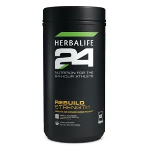 Herbalife24 Rebuild Strength Vanilla Ice Cream 24g Casein Whey Protein 190 Calories Tri-phase Amino Acid Blend NSF Certified for Sport Nutrition Fitness Pre Workout