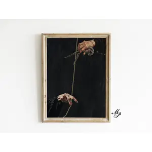 Thread of Life Ancient Greek Mythology Art Print, Ancient Greek Art, Dark Academia Décor, The Fates Scissors Hercules, Gothic