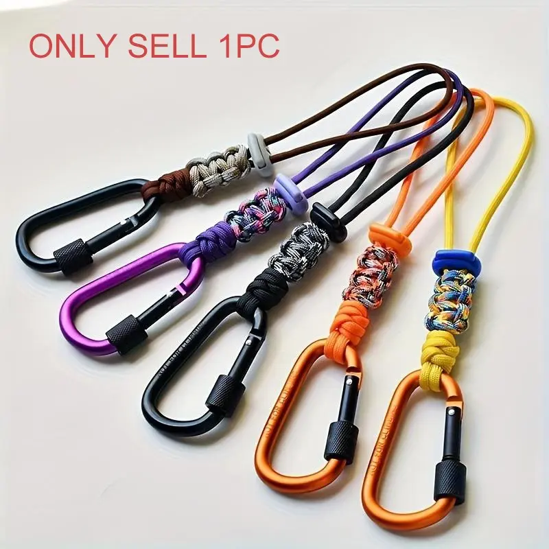 Outdoor lanyards with climbing buckles, Aluminum Alloy Carabiner, outdoor climbing accessories, multi-functional lanyards, portable lanyards, are very suitable for outdoor camping, hiking and mountain climbing