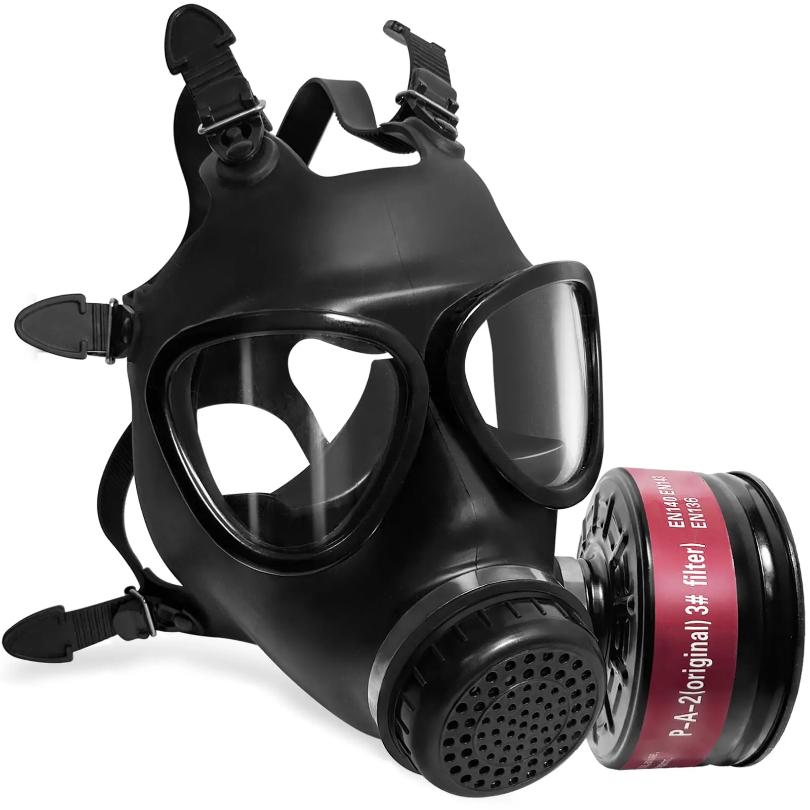 Full Face Gas Mask, Reusable Chemical & Biological Respirator, Self-priming Full Face Mask for Industrial, Agricultural & Scientific Use, Dustproof Gasproof Mask, Protective Mask, Safety Gear