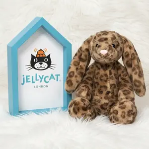 Jellycat Cobblehop Leopard Bunny Plush Doll, Soft Stuffed Animal, Birthday Gift for Her, Includes Dust Bag, NWT