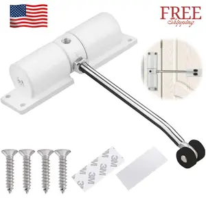 Automatic Door Closer, Zinc Alloy Safety Spring Door Closer Adjustable 30 kg