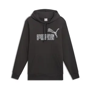 PUMA Mens Nature Blur Fill Logo Hoodie Casual Outerwear Casual - Black