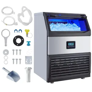 Commercial Ice Maker Machine 265lbs/24H, 55lbs Storage, Large Ice Production Machines with Energy-Saving 580W Compressor - Ultra Quiet Under Counter Ice Machine for Bar, Restaurant, Home Use, Parties