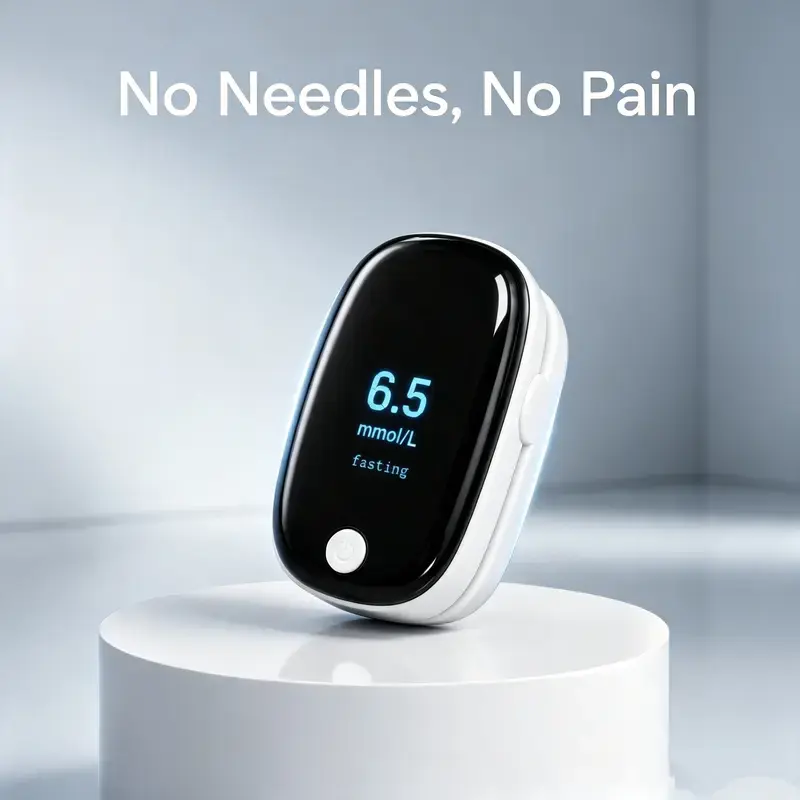 Portable Finger Clip Pulse Rate Tester, Digital Optical Fitness Heart Rate Detector, Mini Handheld Wellness Measuring Device for Sports, Travel & Daily Use