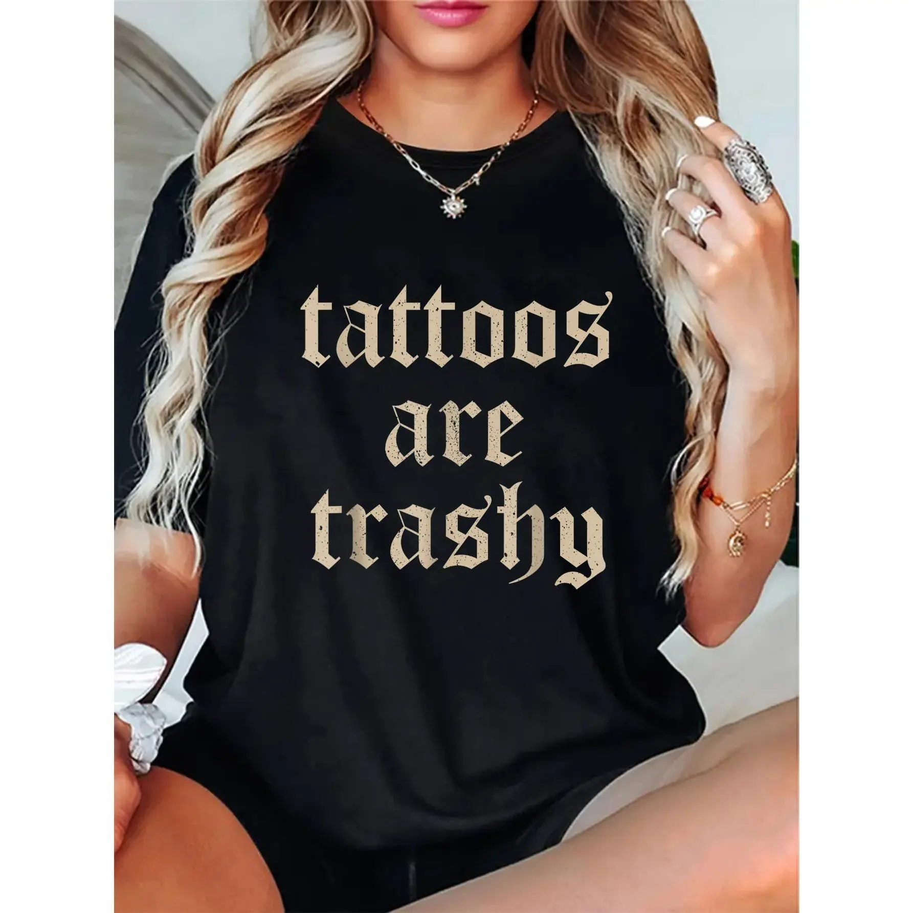 Cotton Tattoos Are Trashy Sarcasm Joke Tattoo Meme T-Shirt