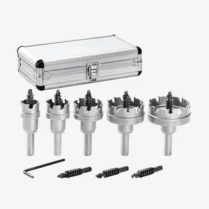Carbide Hole Saw Cutter Set 6 counts for Stainless Steel/Hard Metal Tool Box Heavy Duty