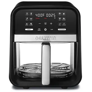 Gourmia 7 Qt Digital Square Air Fryer, 12 Presets, Glass Basket & Interior Light, Dishwasher Safe