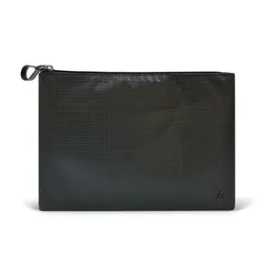 Charlie Pouch - Ultra-Soft Fleece Lined	Essentials Organizer	- Recycled Billboard, One-of-a-Kind.