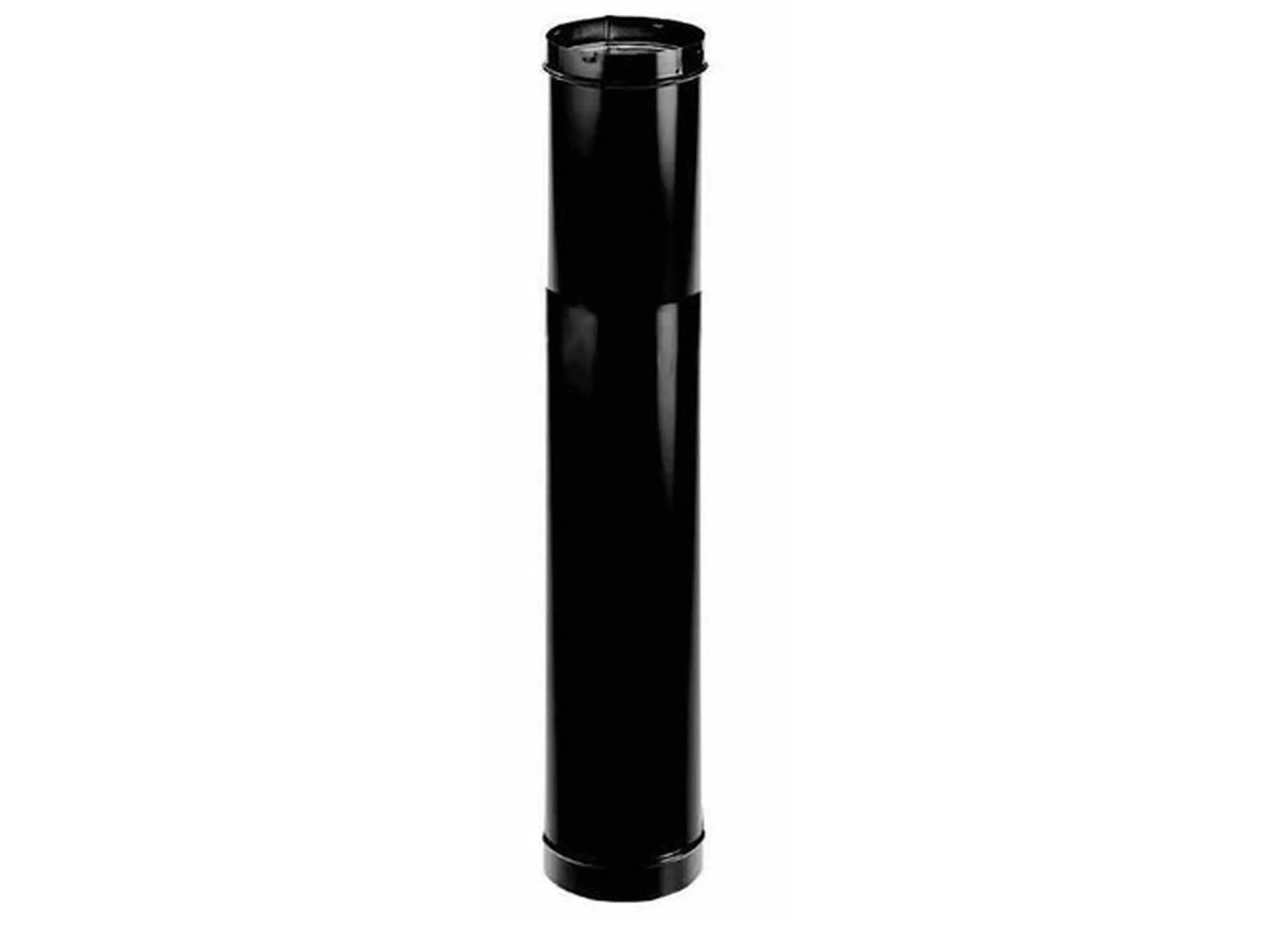 1647 6''x44'' - 68'' Black Single Wall Stove Pipe - Telescoping