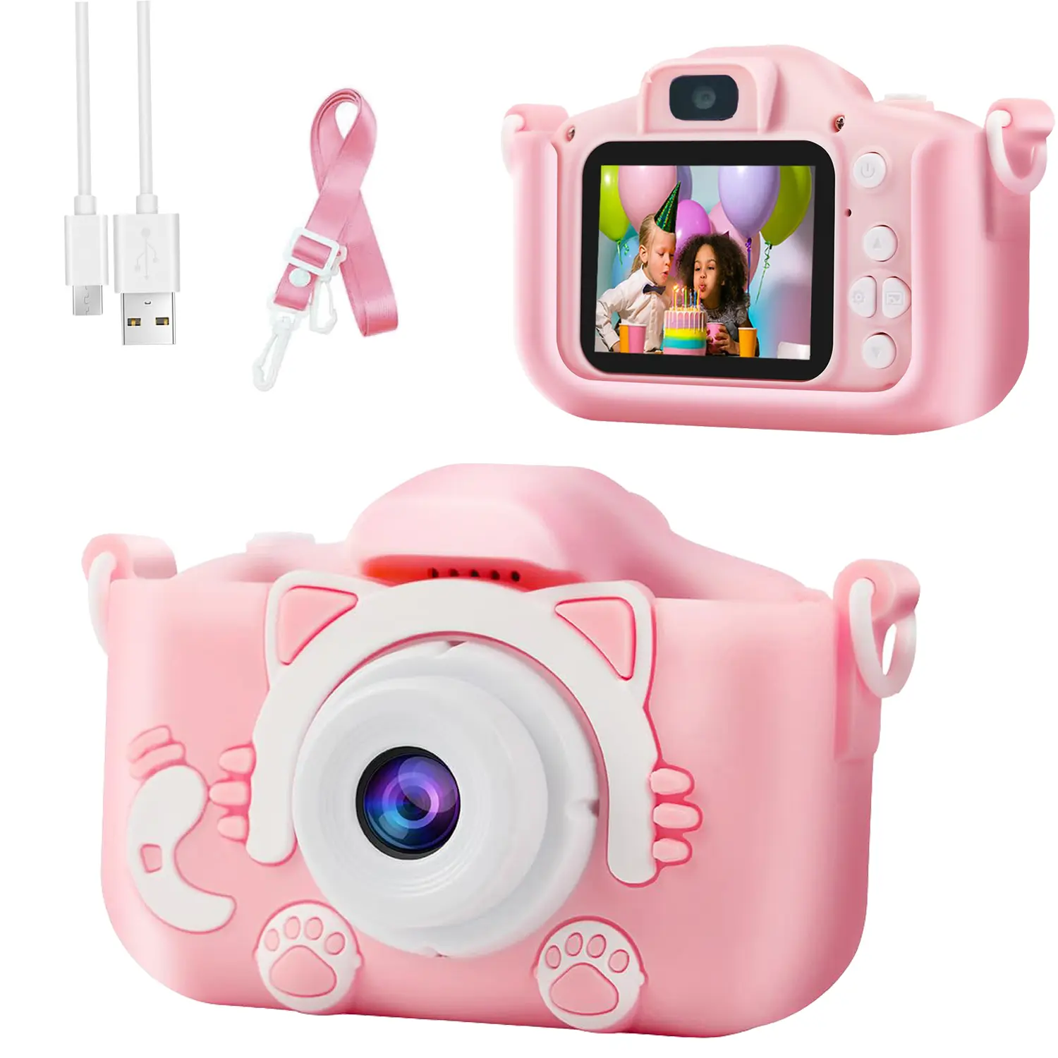 Kids Portable Digital Camera - High Definition 1080P 48MP Dual Camera, with Video Function, 5 Games, Multiple Filters, Kids Birthday Gift, High Definition Camera, Camera Digital
