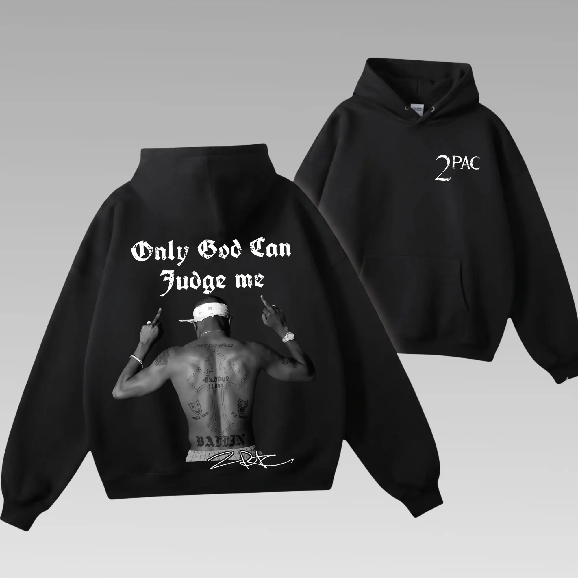 Only God Can Judge Me Design Hoodie, Vintage 2Pac Shirt, Unisex Rap Hip Hop  Summer Wear Gift For Music Fans And Fashion Lovers, Cotton Casual Streetwear