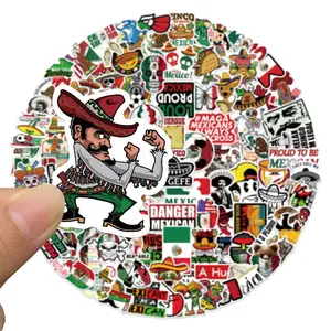 Mexican Themed Parody Graffiti Sticker Pack - 100 Durable Stickers, All-Season, Waterproof & Washable, Suitable for Laptops, Refrigerators, Notebooks, Toolboxes, and Water Bottles, Perfect Gift