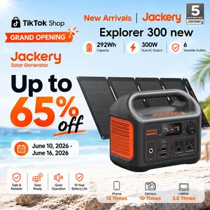 [Opening Ceremony]  The new Jackery Explorer 300 portable power bank features a 292Wh lithium iron phosphate (LiFePO4) battery and a 300W AC output (Summervibes).