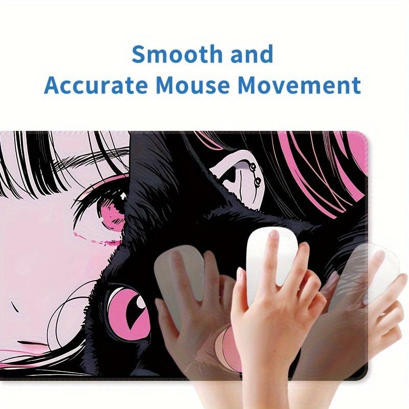 Cat large gaming electronic sports computer oversize lengththen and thicken mouse pad desktop mat table mat non-slip mouse pad washable rubber material mouse pad with Precision Lock edge gift