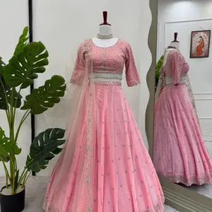 Pink lehnga soft comfortable comes with fully embroidered blouse and duphatta