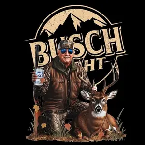 Retro Trump Hunting Deer Sticker, Funny Beer Drinking Beer Hunting Sticker,  Trump 2024 sticker, Hunting vinyl decal, Trump supporter sticker