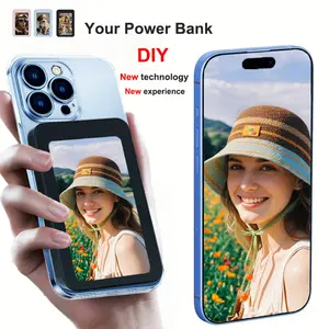 AI Creative Intelligent Ink Screen Power Bank, PD20w Fast Charging Mobile Power, Strong Magnetic Absorption, Support Wired Wireless Charging, Can Independently Design Screen Pictures, Suitable For Birthday Gifts, Holiday Gifts Phone Smartphone