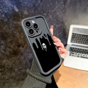 Phone Case for iPhone 16 15 14 13 12 11 8 7 6 6S X XS 16E SE Pro Max Plus-Scream Ghostface Dripping Art Phone Case | Horror Movie-Inspired, Drop-Resistant Protection | Fits iPhone  Series