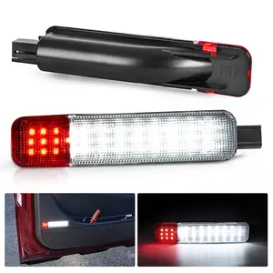 Nilight 2PCS LED Interior Door Panel Light Courtesy Lights White Red for Chevy GMC Silverado Sierra 1500 2500 3500 HD Suburban Cadillac Escalade Hummer H2