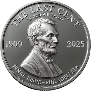 Abraham Lincoln Legacy Coin, Last US Lincoln Penny Commemorative, Patriotic Collectible Token, Gift for Historians, Veterans and Coin Fans