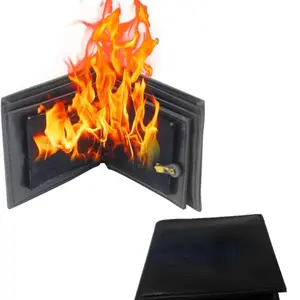 Flame fire wallet leather