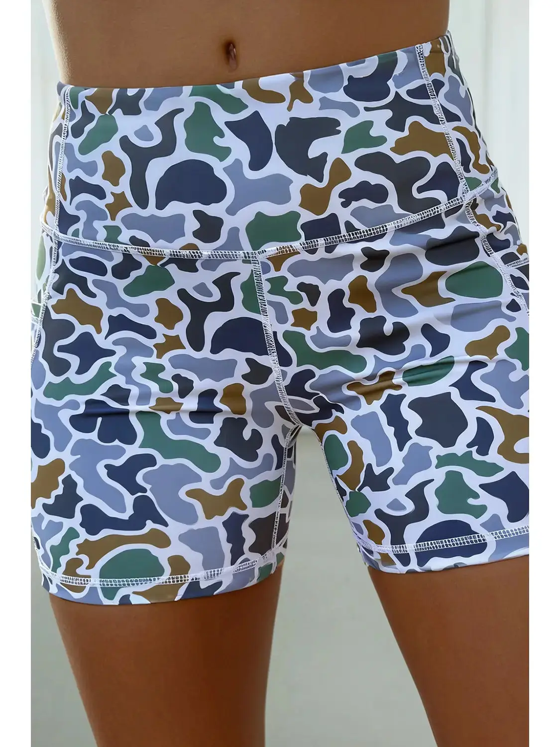 Duck Camo Biker Shorts