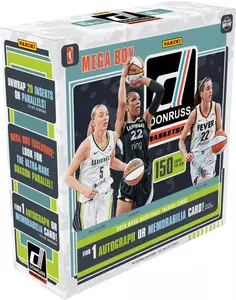 Panini 2025 WNBA Mega Box - 15 Cards Including Donruss Exclusive Lava & Laser Parallels for Collectors and Fans