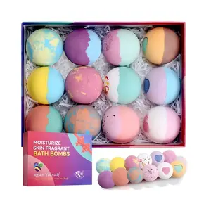 Bath Bomb Bath Salt Ball Essential Oil Dry Flowers Bubble Bath Rose Sea Salt Cleaning Bath Salt, Relaxing Spa Treatment