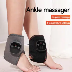 Rechargeable Electric Ankle Brace Massager with Heat Therapy for Ankle Muscle Pain Relief, Stress Relief Electric Foot and Ankle Massager
