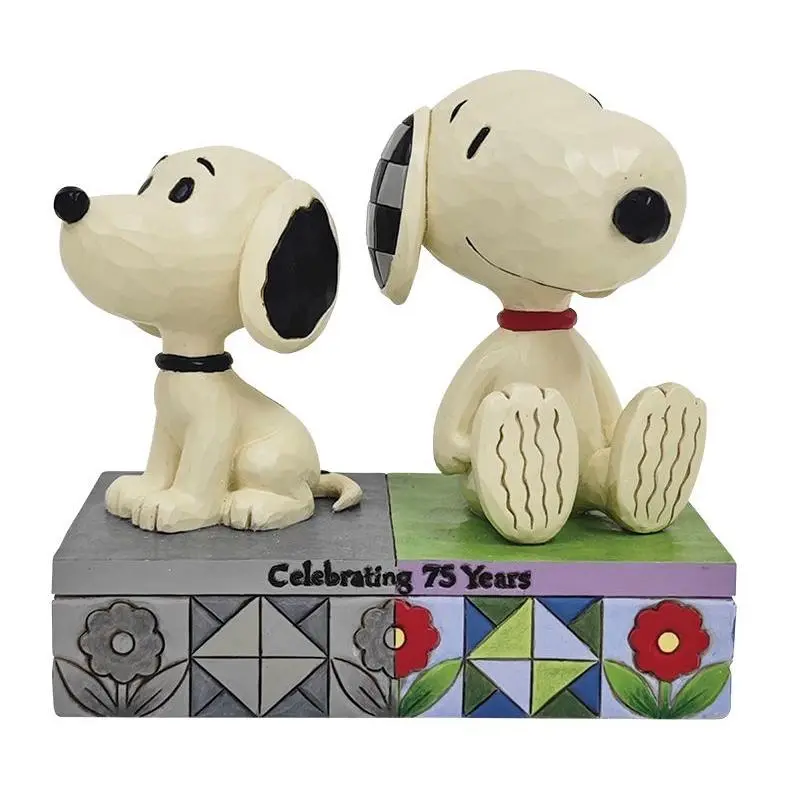 Peanuts by Jim Shore Snoopy 1950s & Today Figurine 5"H