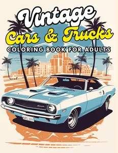 Vintage Cars and Trucks Coloring Book for Adults:: Nostalgic Classic,Vintage Muscle Cars & Iconic Trucks Adults Coloring Book -Coloring Fun for Car Enthusiasts.
