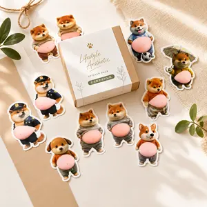 [Fast Ship] 3D Dog Belly Squishy Toy | Silicone Puppy Stress Relief Squeeze Sticker | Car Door Wall Bumper Protector | Kids Party Favors Classroom Rewards | Easter Valentines Gift For Adults Children | Fun Sensory Fidget Play Set US Delivery