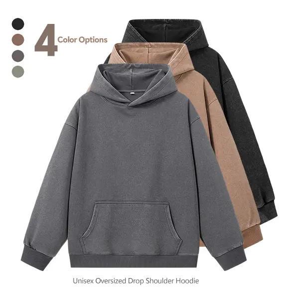 Men's Oversized Vintage Acid Wash Hoodies - Menswear Tops, Couples Pullover Streetwear Sweatshirts