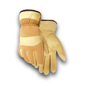 WINTER Gloves for Men - Leather Work Gloves for Men Working Gloves Mens Work Gloves Winter Gloves Men 168 Golden Stag, Leather Construction
