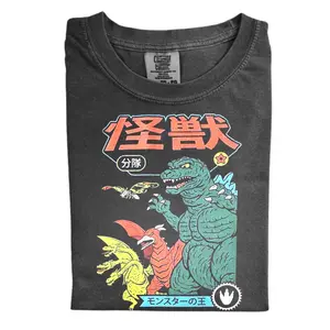 The Retro Godzilla  Comfort Colors Shirt, Godzilla Streetwear Shirt, Y2K Vintage Shirt, Size S-3XL, Crew Neck Shirt, Gift For Men, Gift For Women, Trending Shirt