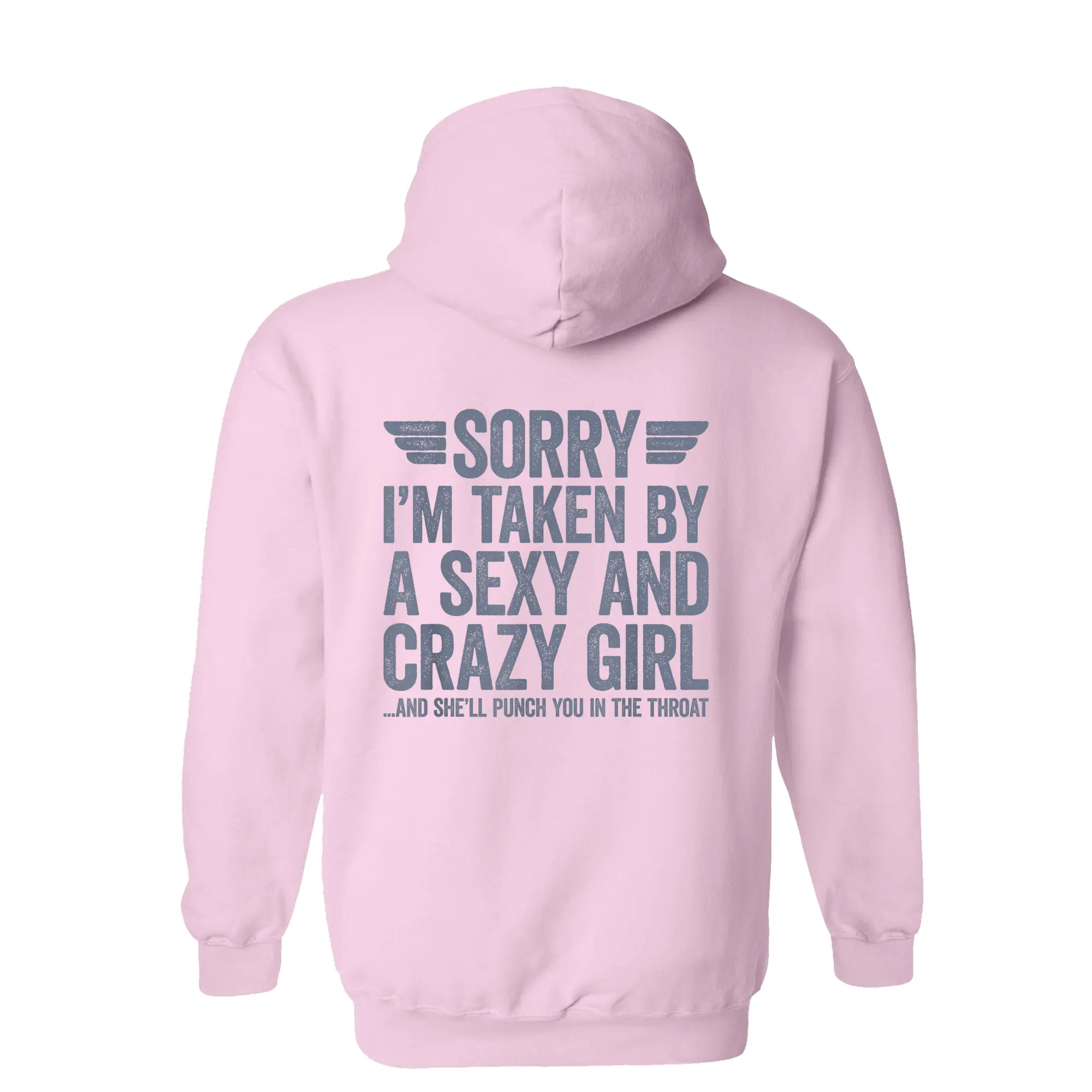 [Made in USA] Sorry I’m Already Taken Hoodie, Funny Couple Pullover Sweatshirt, Cute Retro Relationship Hoodie, Valentine’s Day Gift for Girlfriend Wife, Anniversary Marriage Apparel for Women