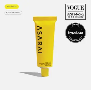 Asarai Earth Tones 10 Minute Glow Clay Face Mask, Pore Refining & Brightening Mask for Dull Skin - Breakup with makeup mask