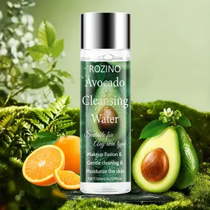 ROZINO Avocado makeup remover water Facial Cleanser & Makeup Remover, Hydrating and Plumping, For All Skin Types, Vegan, Cruelty Free