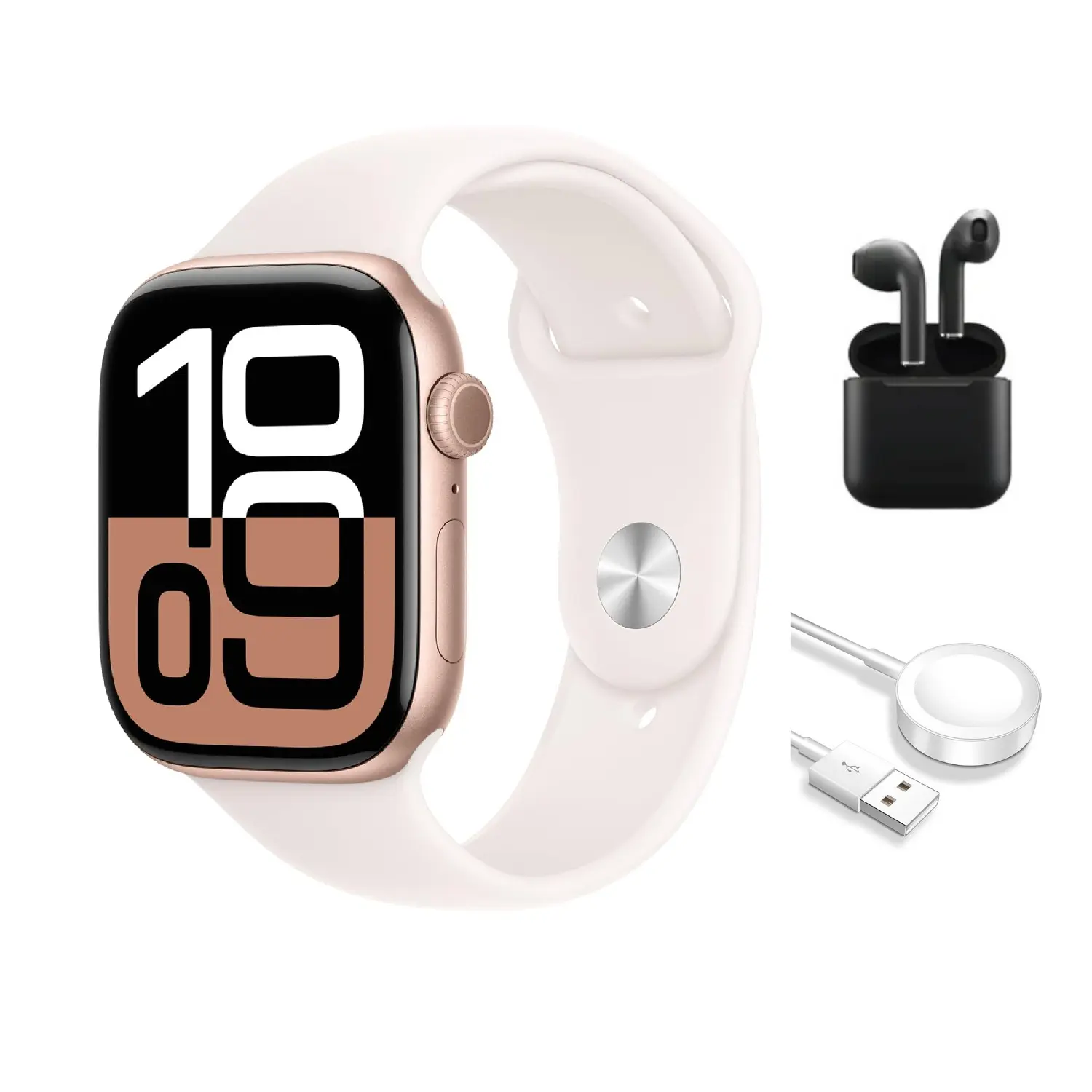 Refurbished Apple Watch Series 10 Aluminum (GPS + Cellular) Acceptable Condition with Wireless Earbuds & 1 Year Warranty