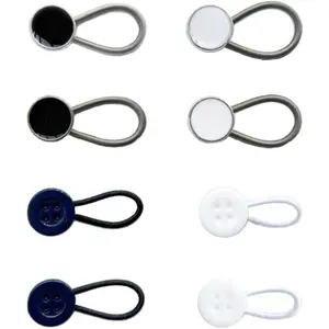 8 count Button Extender Set for Wrist, Shirt, , Polo, and Dress - Quick and Easy Fit Adjustment for Men and Women - No Sewing Required - by