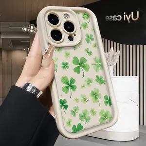 Lucky Green Compatible with iPhone 16 16e 15 17 Air 14 13 12 11 Pro Max Plus X XS Rugged Durable Shockproof Anti-Scratch Soft Silicone Case Precision Fit Non-Slip Texture