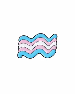 Trans Squiggly Pride Flag Pin
